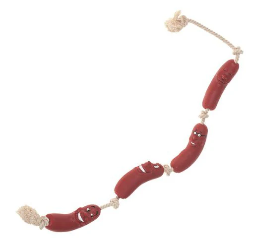 String of Sausages on Rope Dog Toy - Image 5