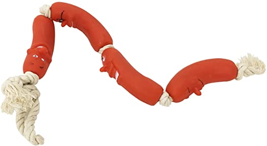 String of Sausages on Rope Dog Toy - Image 6