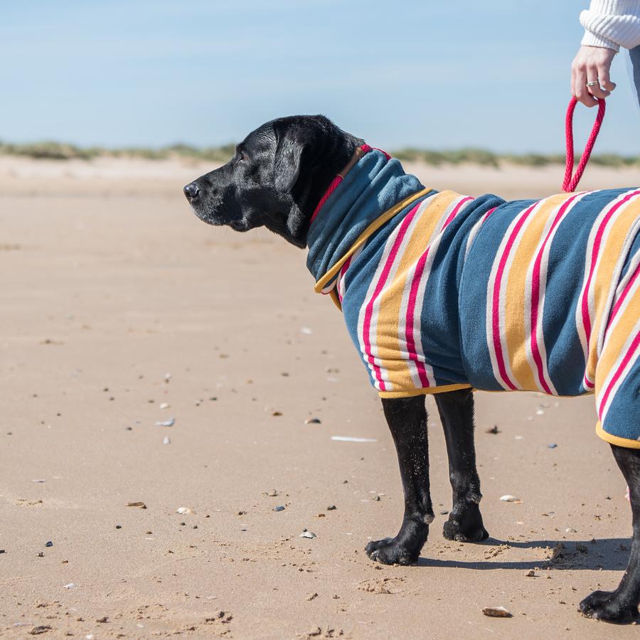 Ruff and Tumble Dog Drying Coat - Beach Stripe - Image 6