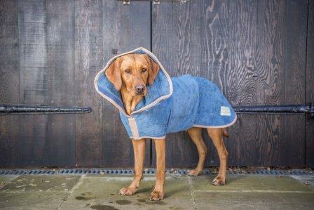 Ruff and Tumble Dog Drying Coat - Sandringham Blue - Image 4